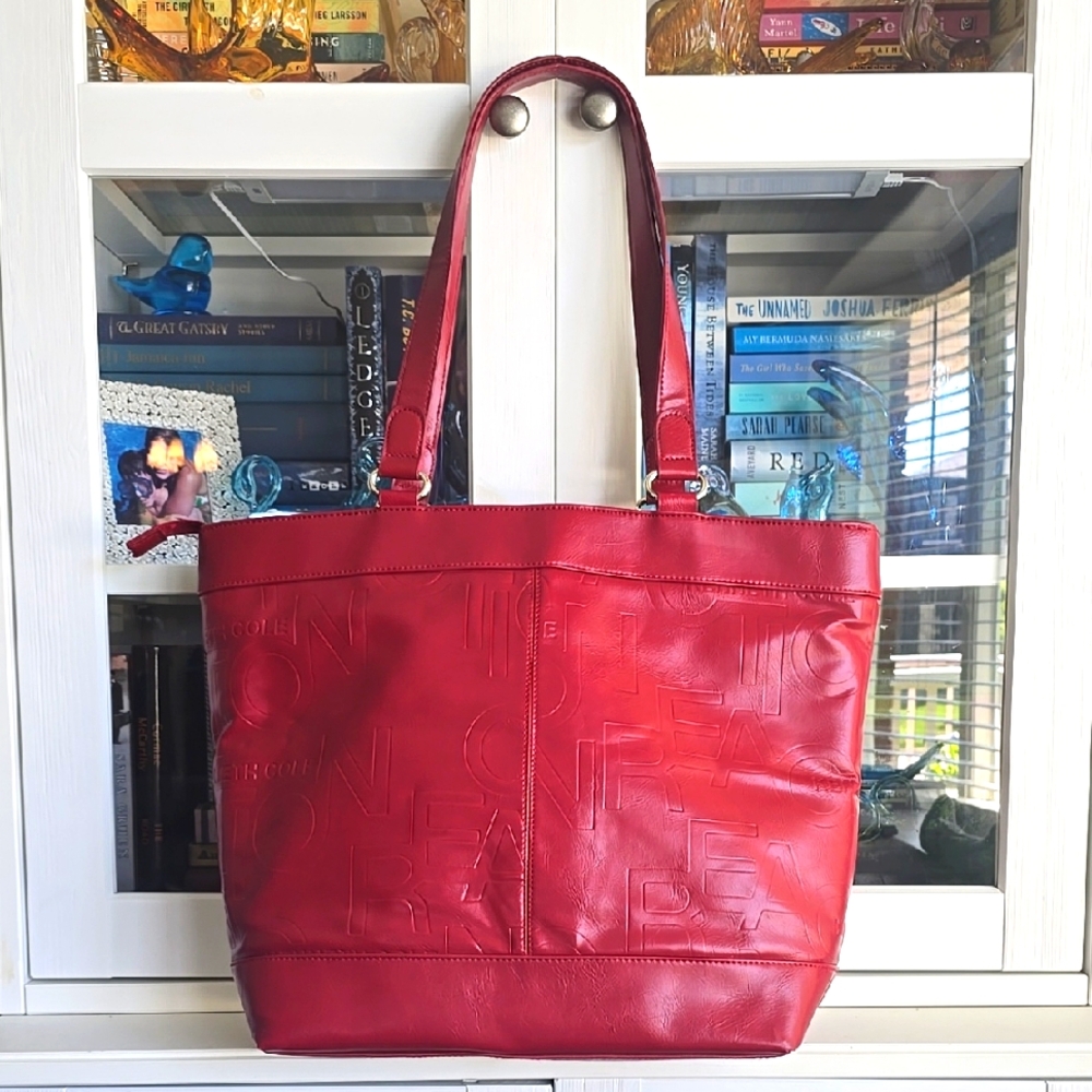 Kenneth Cole Reaction Red Leather Laptop Bag